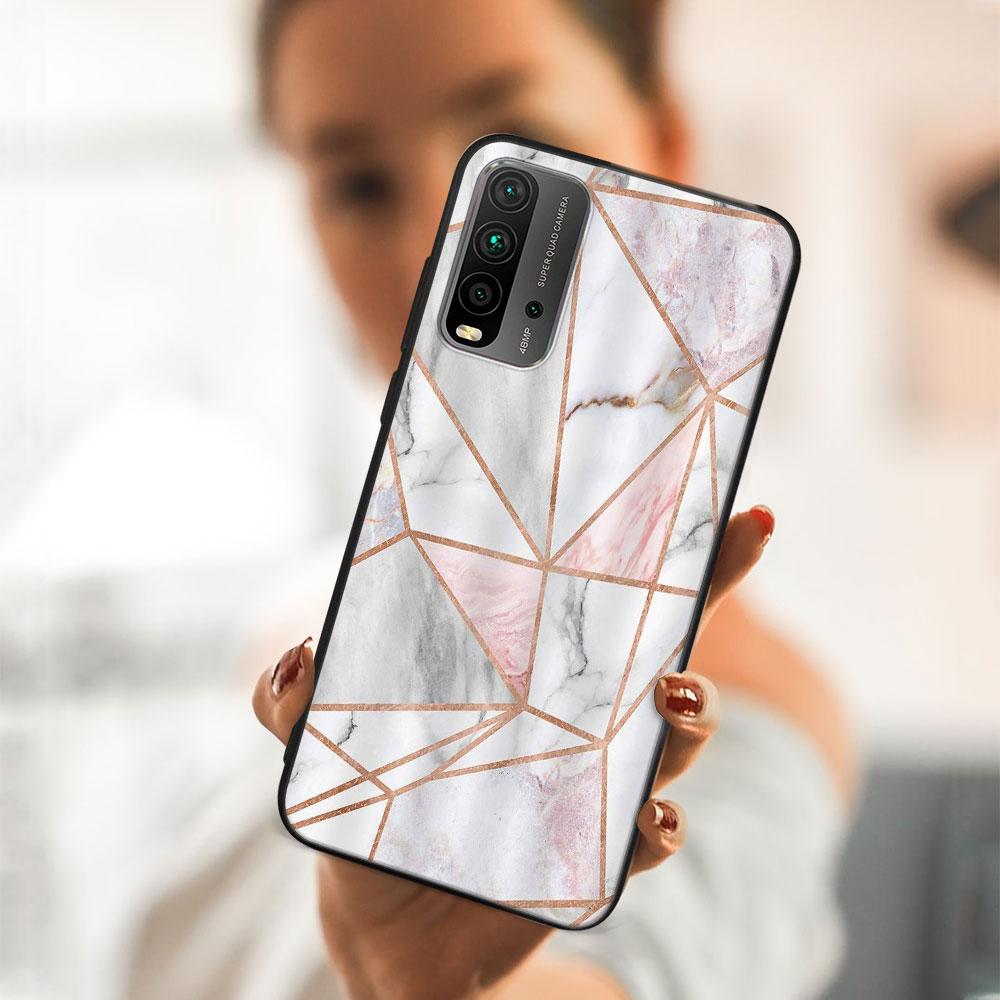 MY ART Védőtok Xiaomi Redmi 9T PINK MARBLE (143)