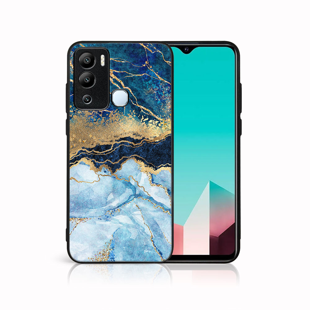 MY ART Védőburkolat Infinix Hot 12i BLUE MARBLE (141) Készülékhez