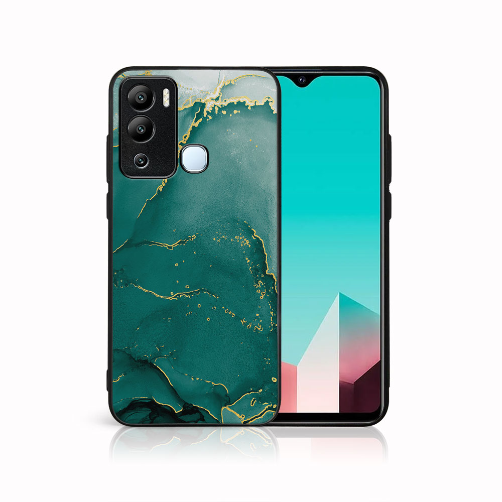 MY ART Védőburkolat Infinix Hot 12i GREEN MARBLE (145) Készülékhez