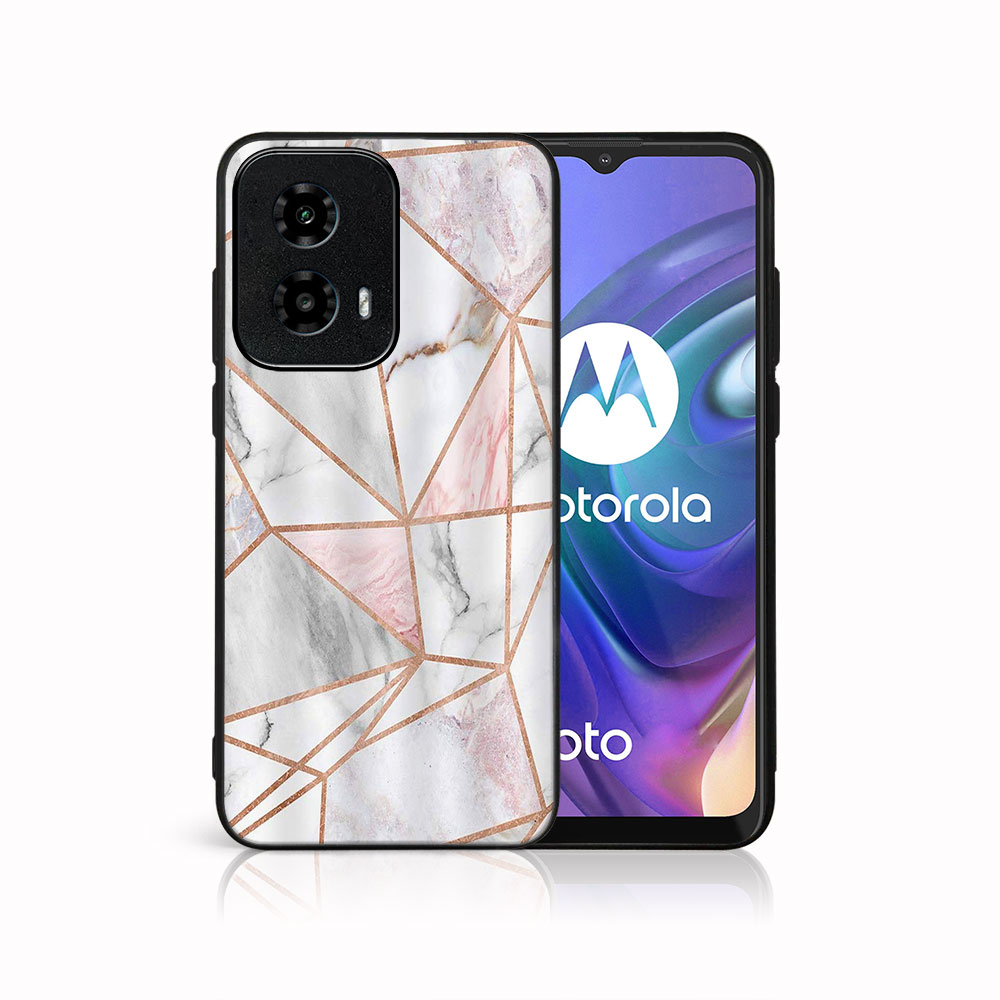 MY ART Védőburkolat A Motorola Moto G04 / G24 / G24 Teljesítményhez PINK MARBLE (143)