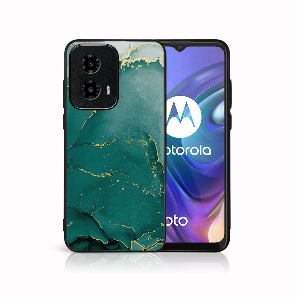 MY ART Védőburkolat A Motorola Moto G04 / G24 / G24 Teljesítményhez GREEN MARBLE (145)