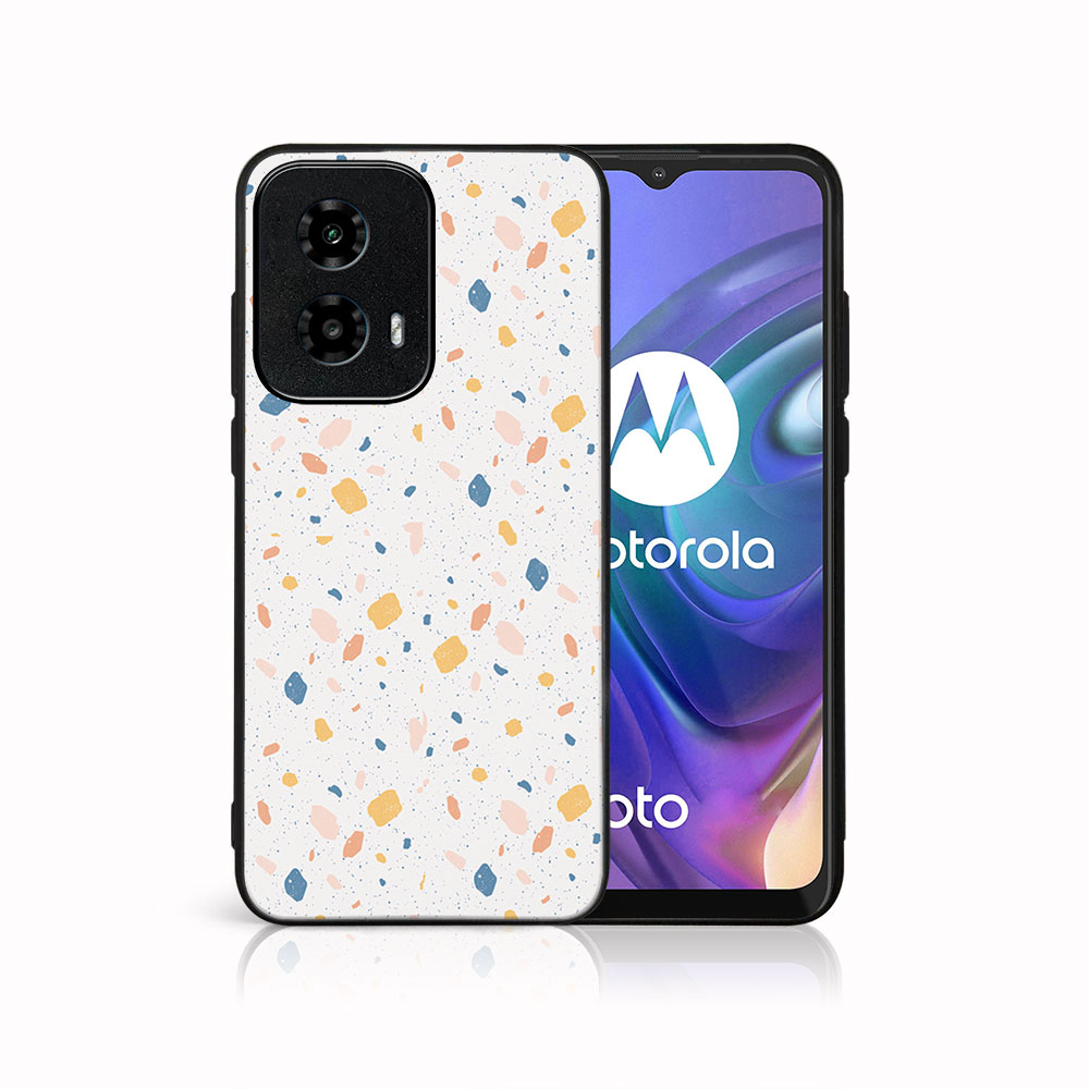 MY ART Védőburkolat A Motorola Moto-hoz G04 / G24 / G24 Power ORANGE TERRAZZO (165)