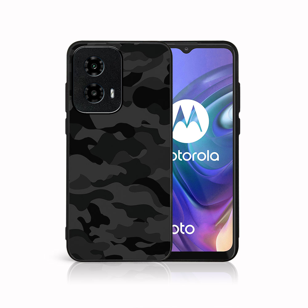 MY ART Védőburkolat A Motorola Moto G04 / G24 / G24 Teljesítményhez BLACK CAMO (234)