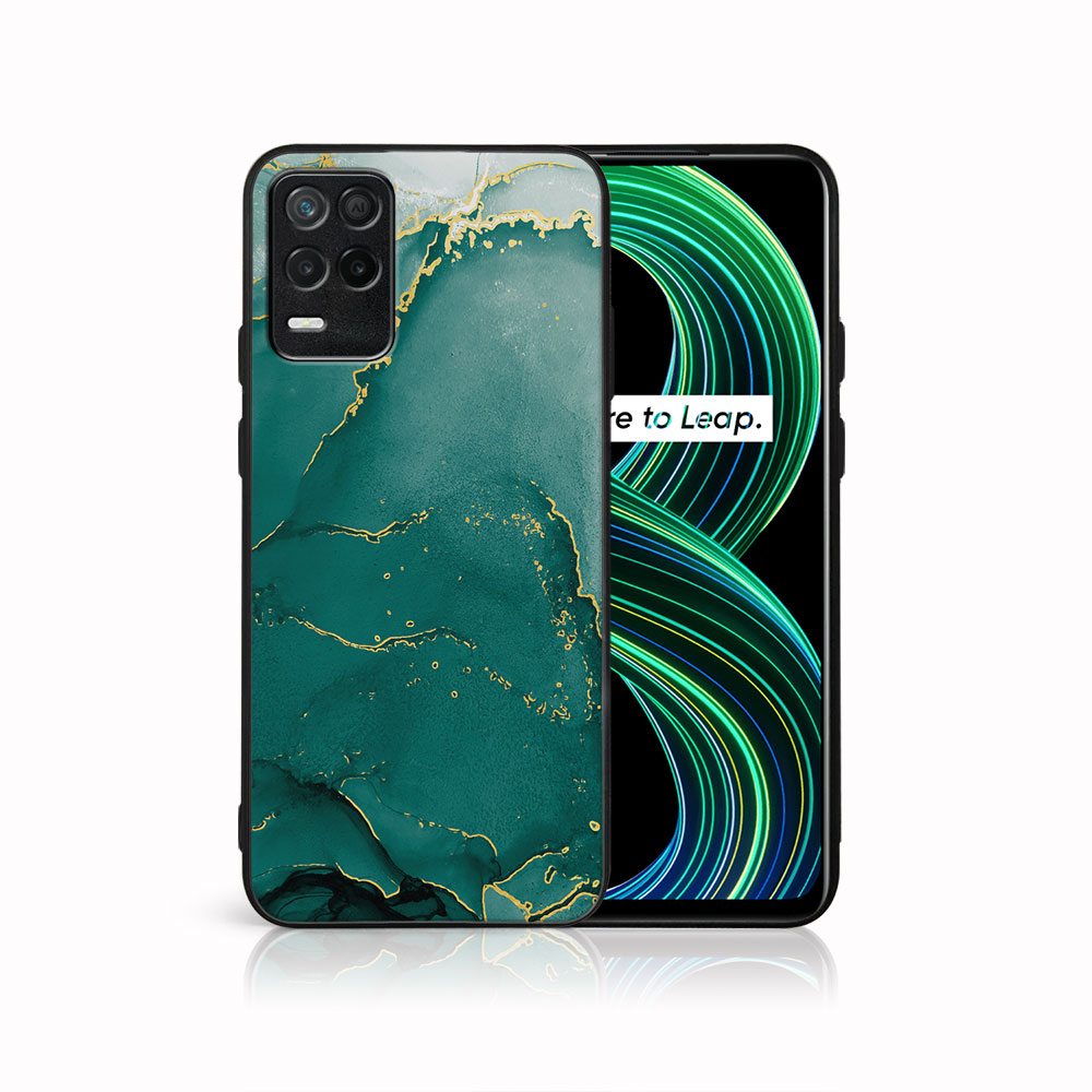 PROTEMIO MY ART Védőburkolat Realme 8 5G -GREEN MARBLE (145)