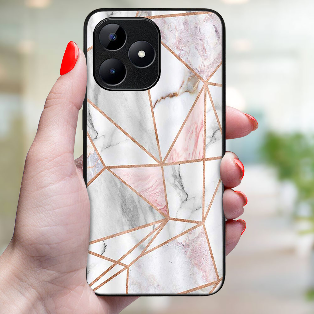 MY ART Védőburkolat: Realme C51 PINK MARBLE (143)