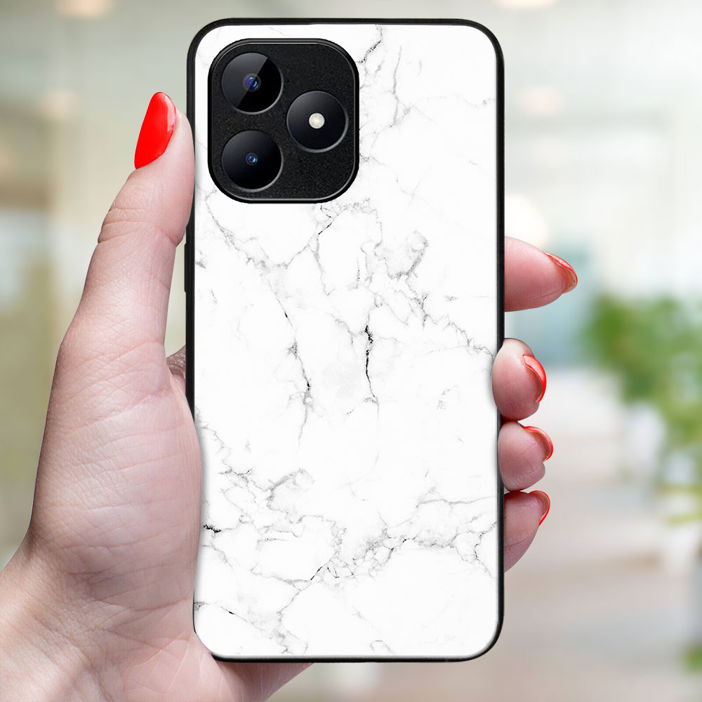 MY ART Védőburkolat: Realme C51 WHITE MARBLE (144)