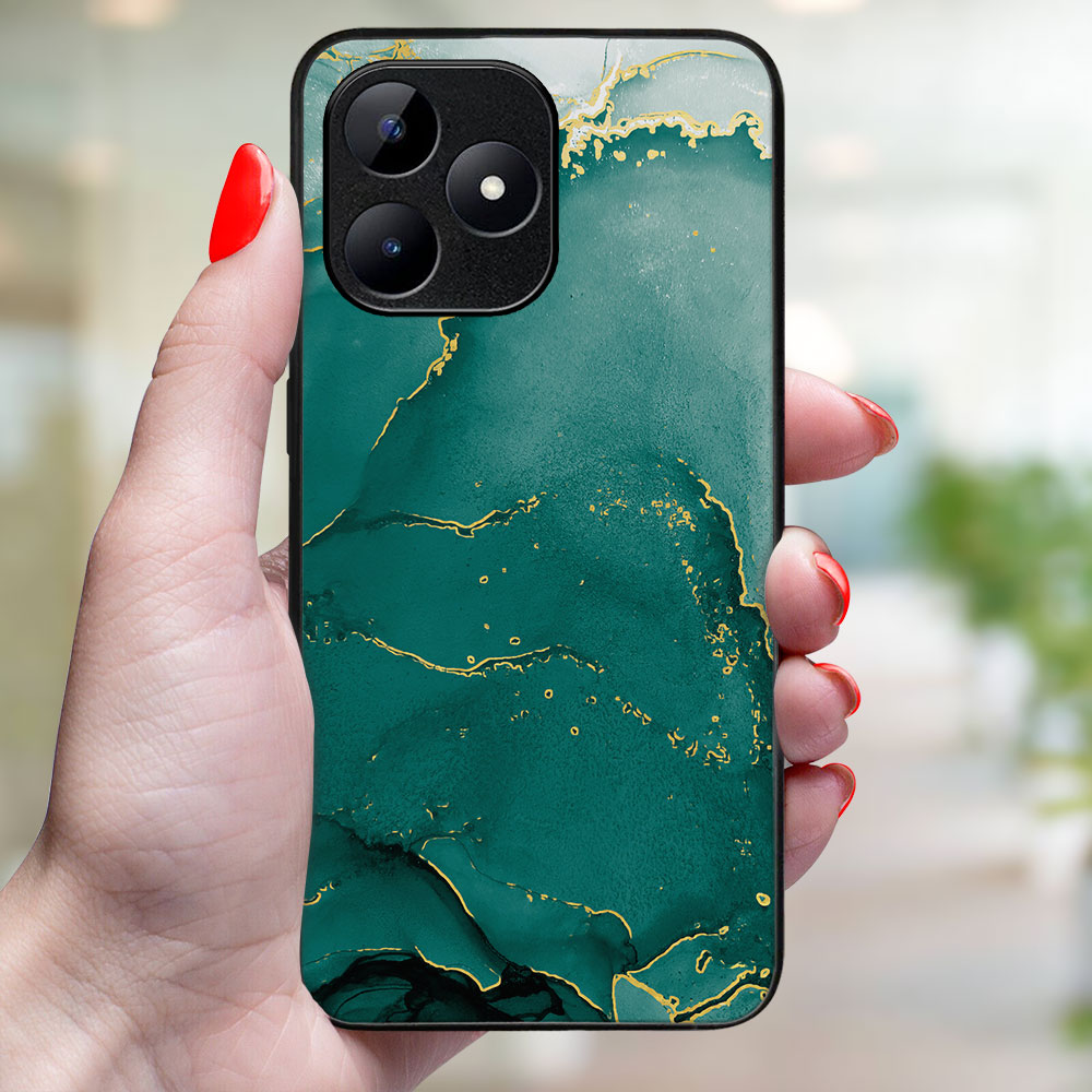 MY ART Védőburkolat: Realme C51 GREEN MARBLE (145)