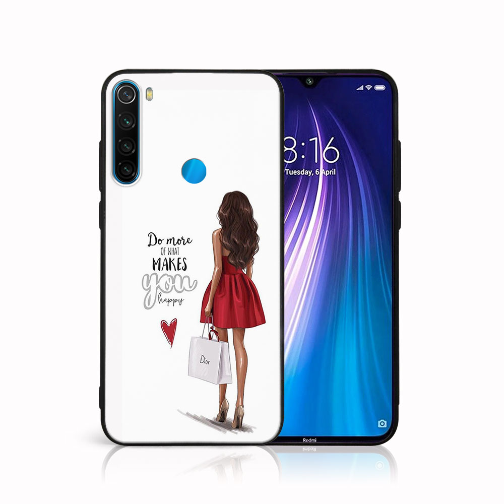 MY ART Védőtok Xiaomi Redmi Note 8-hoz - RED DRESS (137)