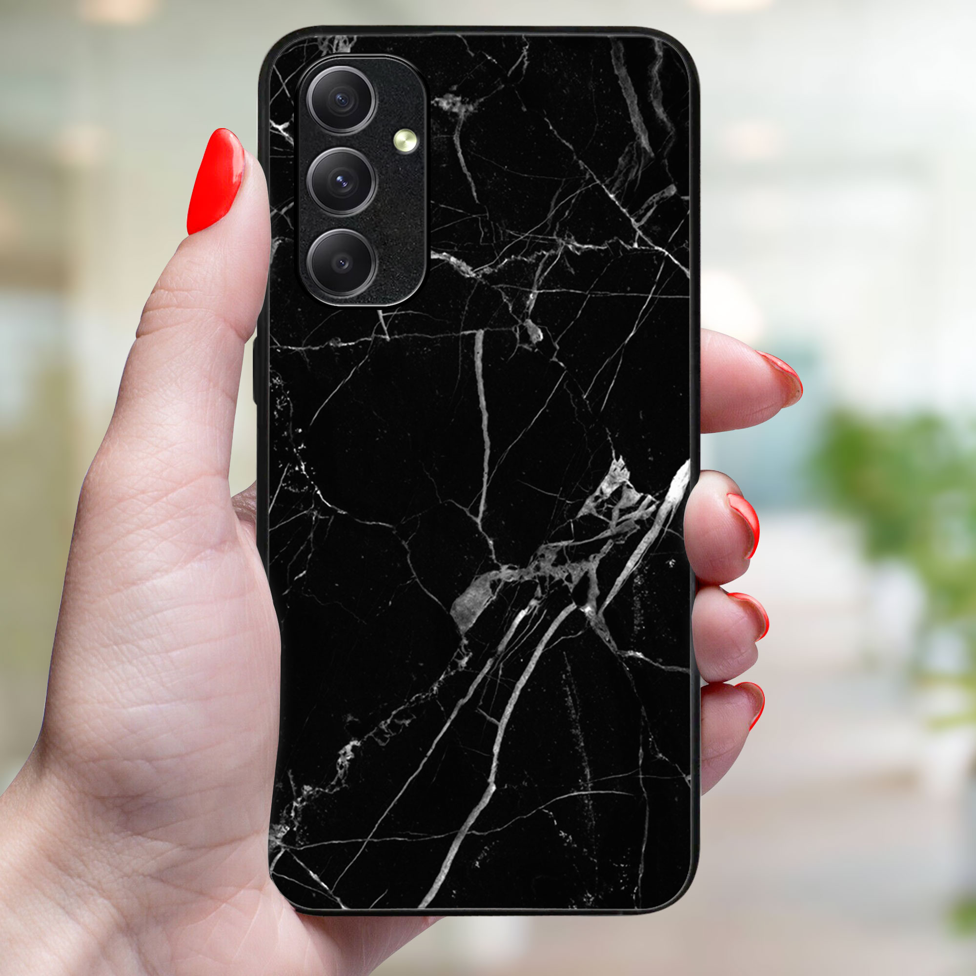 MY ART Védőburkolat Samsung Galaxy A54 5G BLACK MARBLE (142)