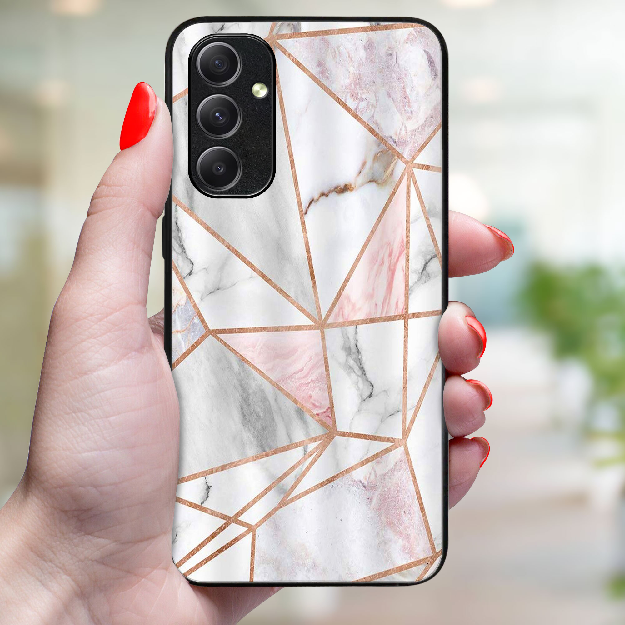 MY ART Védőburkolat Samsung Galaxy A14 / A14 5G PINK MARBLE (143) Készülékhez