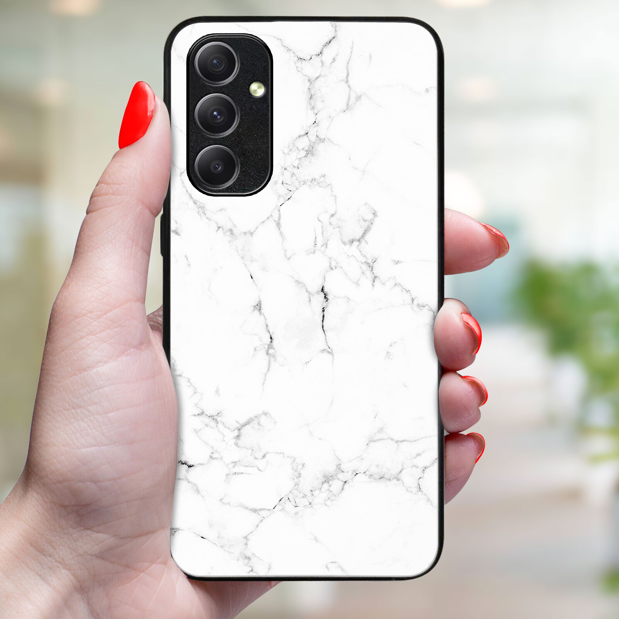 MY ART Védőburkolat Samsung Galaxy A14 / A14 5G WHITE MARBLE (144) Telefonhoz