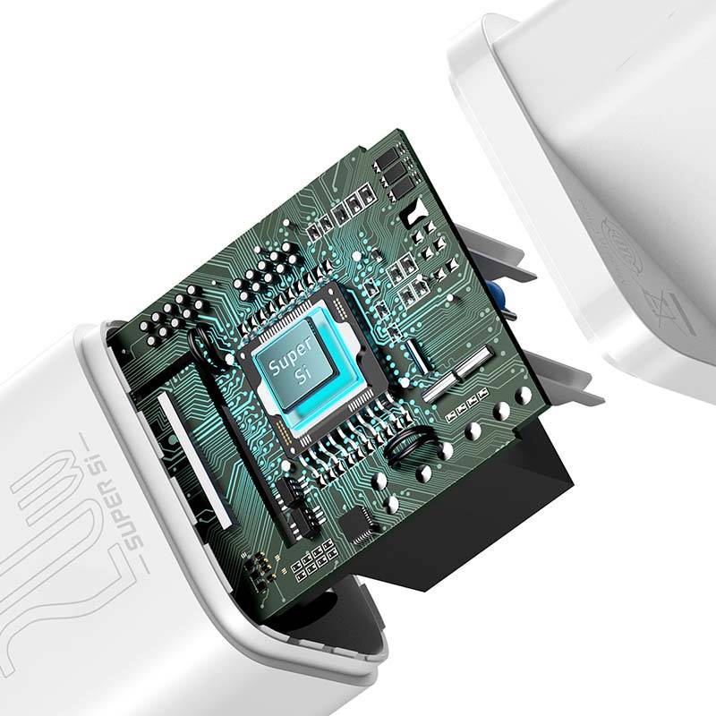 BASEUS CCSUP-B02 20W USB Type-C Hálózati Töltő Fehér