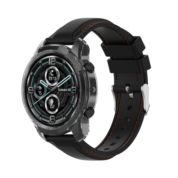 TPU HALF COVER Borítás Tic Watch Pro 3 Ultra GPS-hez Fekete