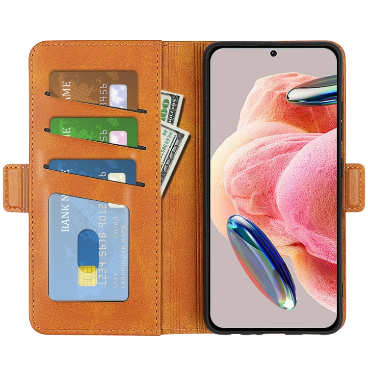 SIDE Wallet Tok Xiaomi Redmi Note 12 Világosbarna