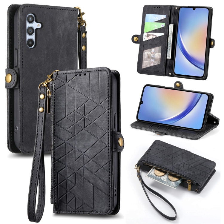 GEOM Wallet Tok Samsung Galaxy A13 5G Fekete