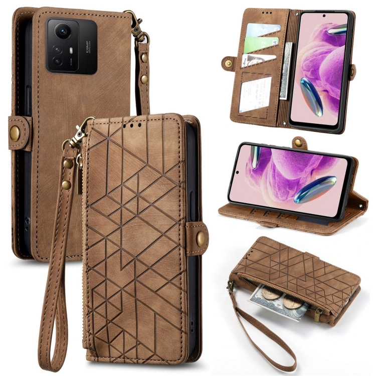 GEOM Wallet Tok Xiaomi Redmi Note 12S Barna