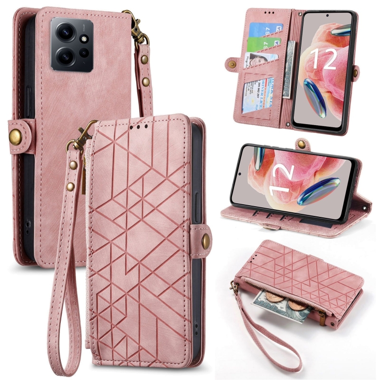 GEOM Wallet Tok Xiaomi Redmi Note 12 Pinkhez