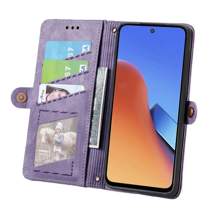 GEOM Wallet Tok Xiaomi Redmi Note 12 Lila Telefonhoz