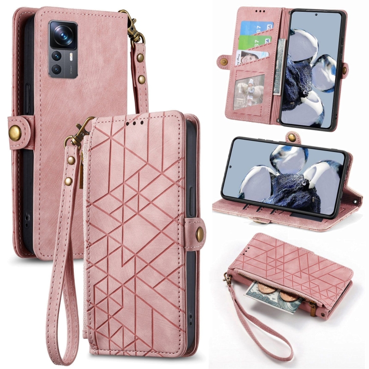 GEOM Wallet Tok Xiaomi 12T / 12T Pro Pinkhez