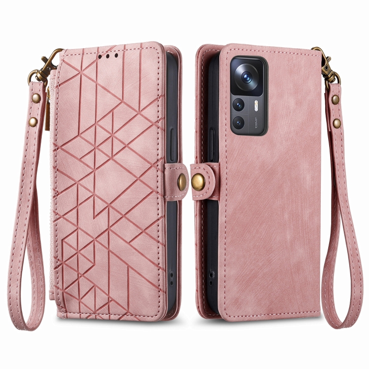 GEOM Wallet Tok Xiaomi 12T / 12T Pro Pinkhez