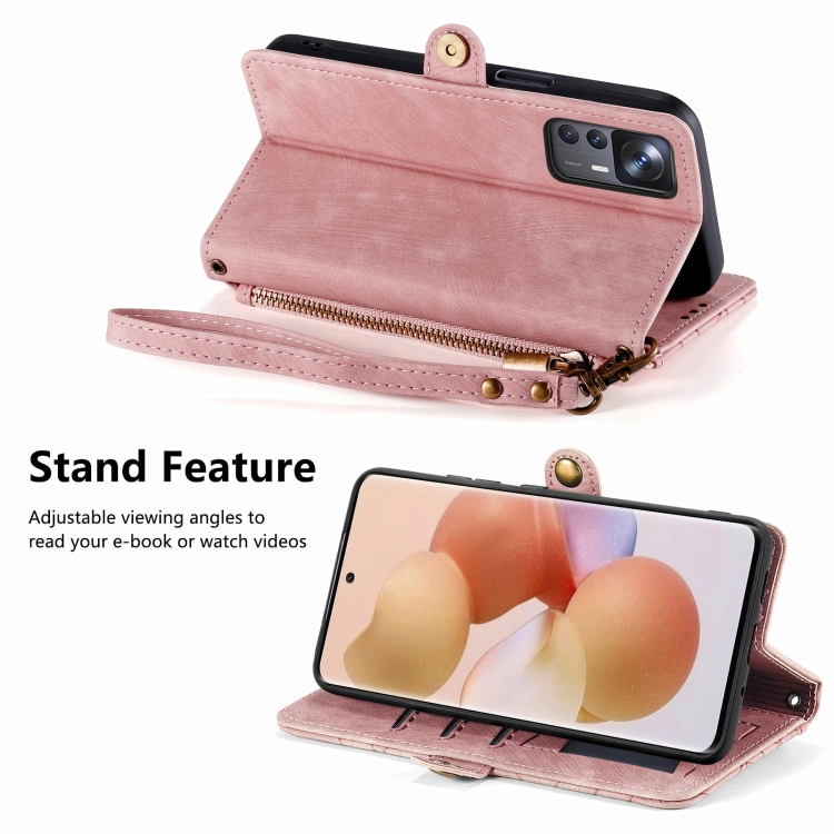 GEOM Wallet Tok Xiaomi 12T / 12T Pro Pinkhez