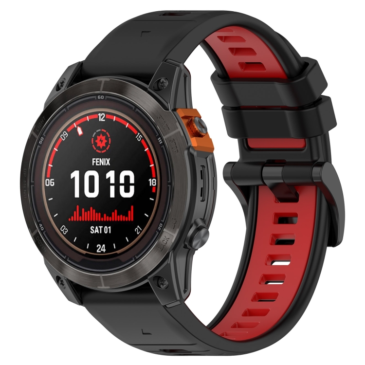 SPORT Univerzális Szíj Garmin Fenix 7 Pro / 7 Pro Solar / 7 Pro Sapphire Fekete-piroshoz