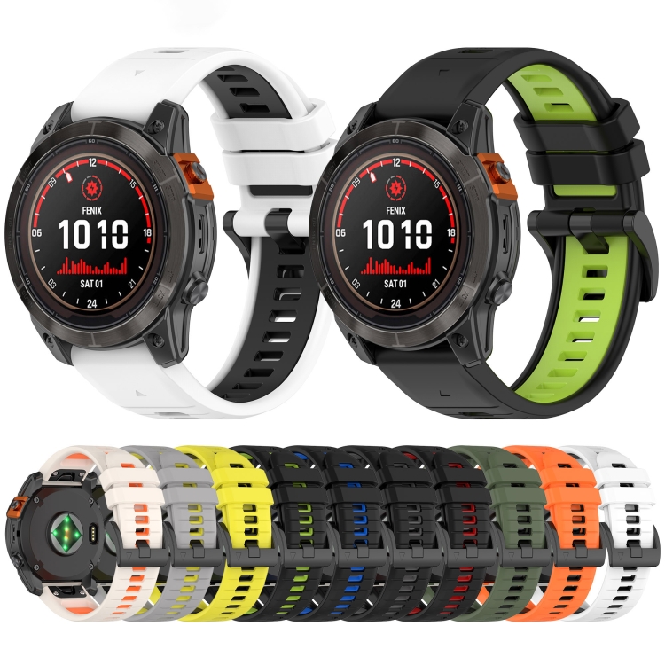 SPORT Univerzális Szíj Garmin Fenix 7 Pro / 7 Pro Solar / 7 Pro Sapphire Fekete-piroshoz