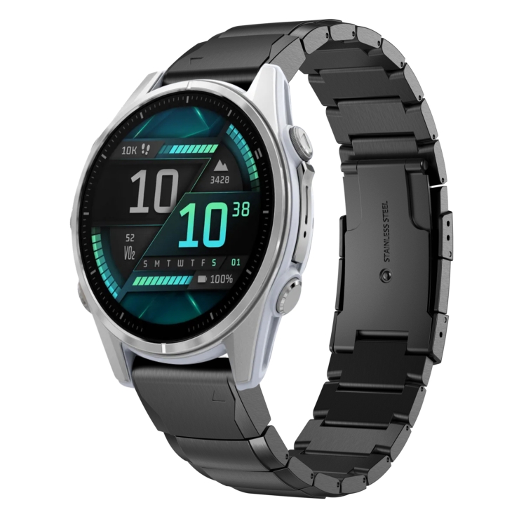 ARMOR QUICK RELEASE Fém Szíj Garmin Fenix 8 43mm Fekete