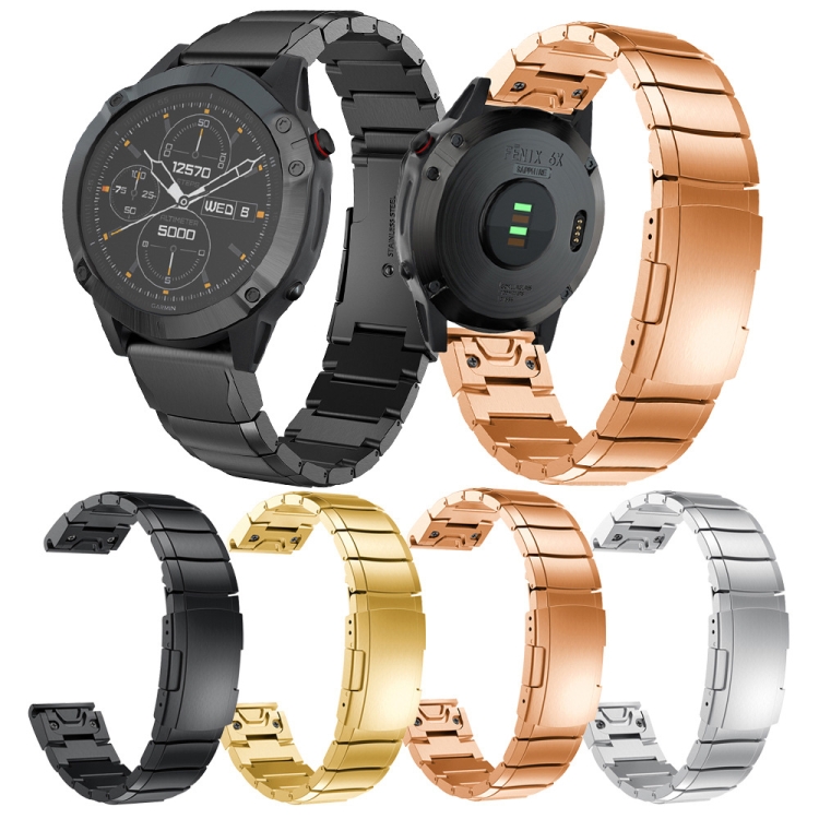 ARMOR QUICK RELEASE Fém Szíj Garmin Fenix 8 43mm Fekete