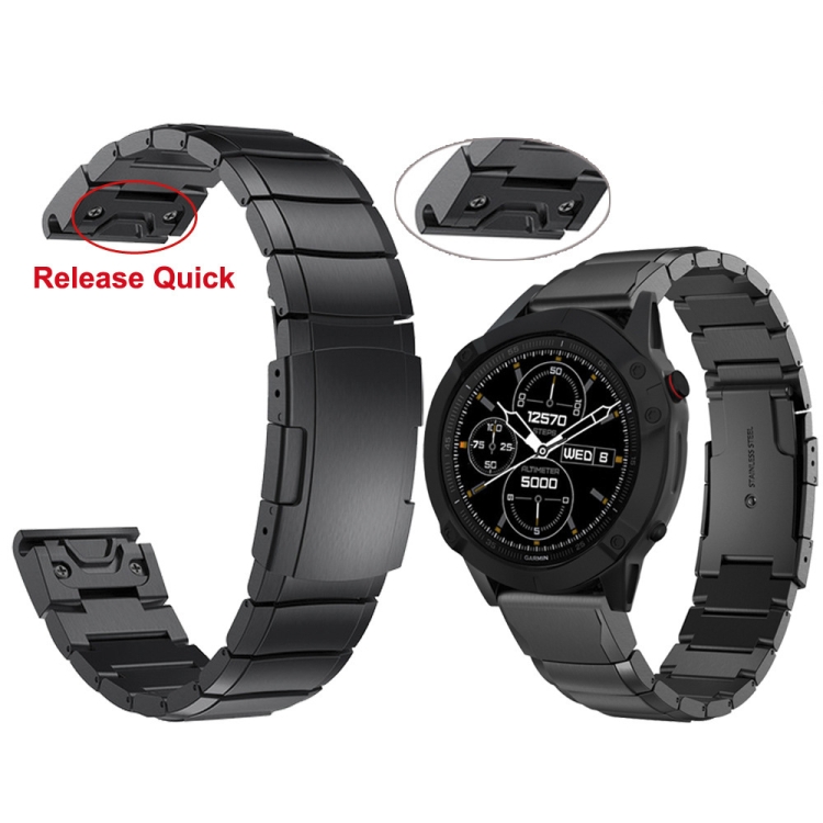 ARMOR QUICK RELEASE Fém Szíj Garmin Fenix 8 43mm Fekete